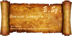 Barcsa Szabella névjegykártya